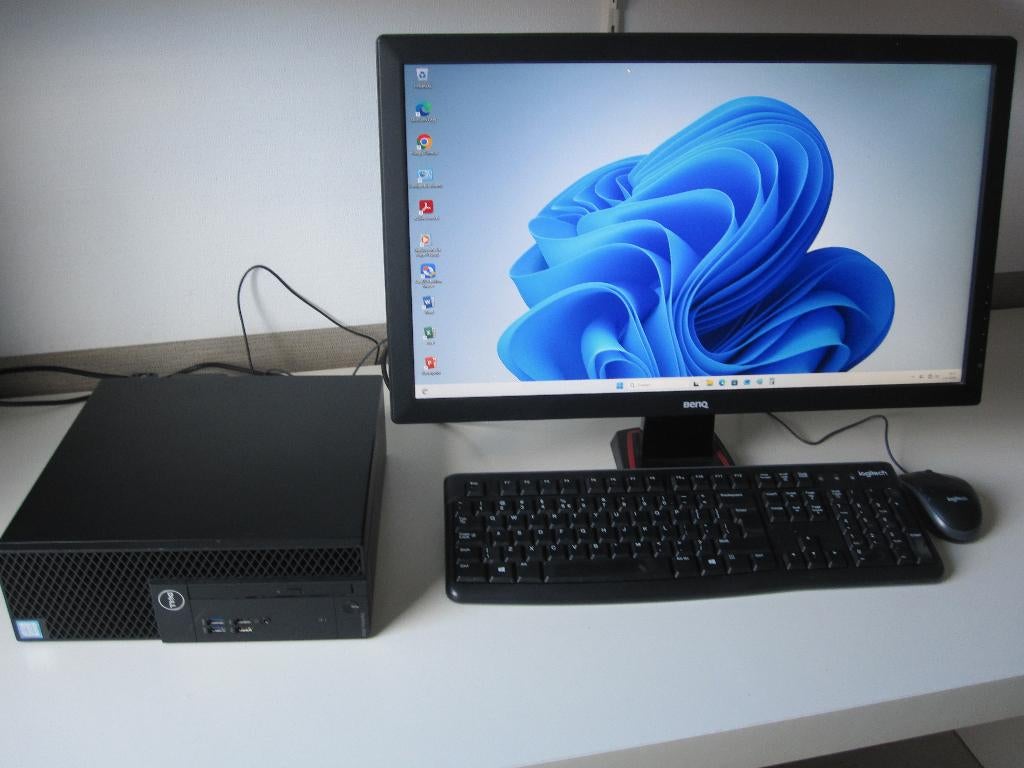 Dell Optiplex 3050 i5-7500 128gb SSD + 500gb + 24 inch, Computers en Software, Desktop Pc's, Zo goed als nieuw, 3 tot 4 Ghz, HDD