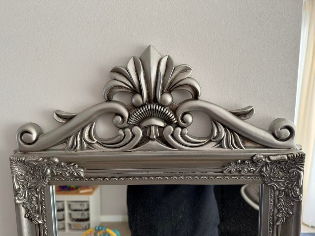 Brocante Staande Spiegel - Zilver (170cm hoog), Ophalen, Minder dan 50 cm, Zo goed als nieuw, 150 tot 200 cm