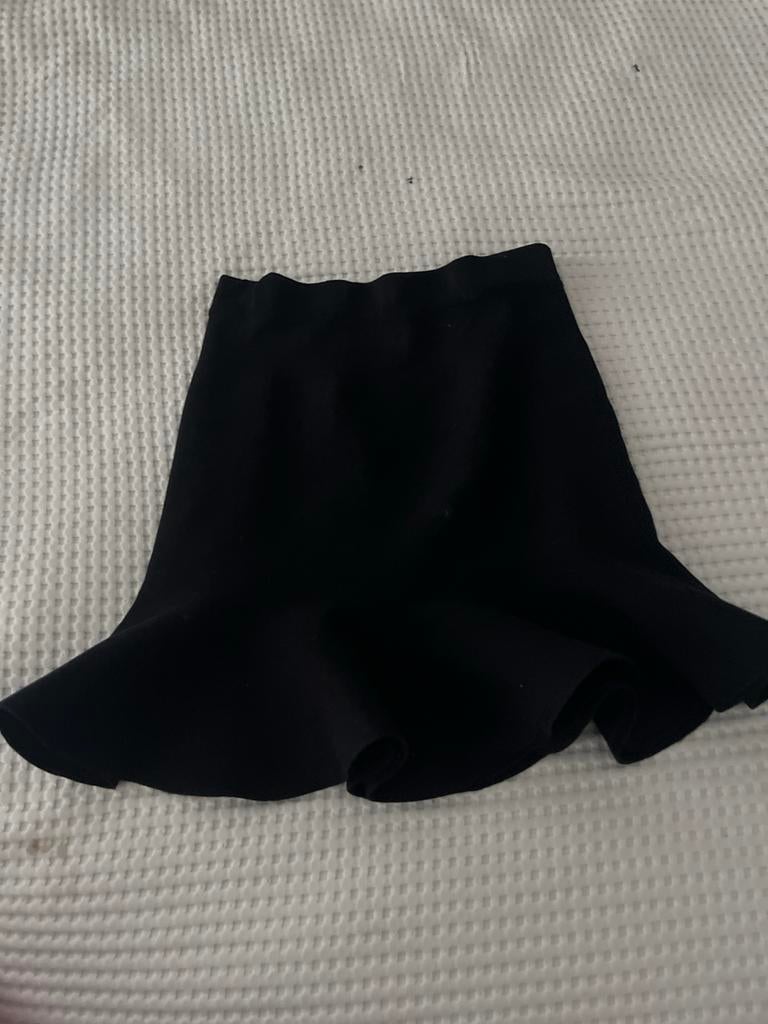 Zwart mini rokje met ruches, Zwart, Ophalen of Verzenden, Zo goed als nieuw, Maat 36 (S)