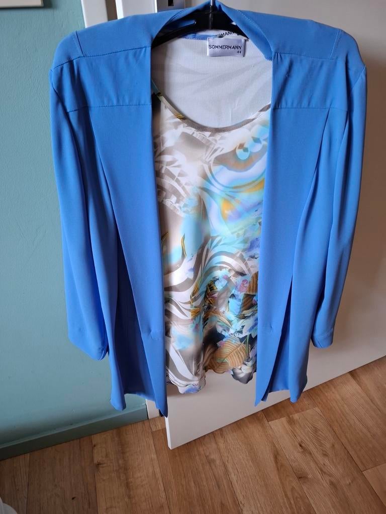 Sommermann setje, Kleding | Dames, Grote Maten, Zo goed als nieuw, Overige typen, Blauw, Ophalen of Verzenden