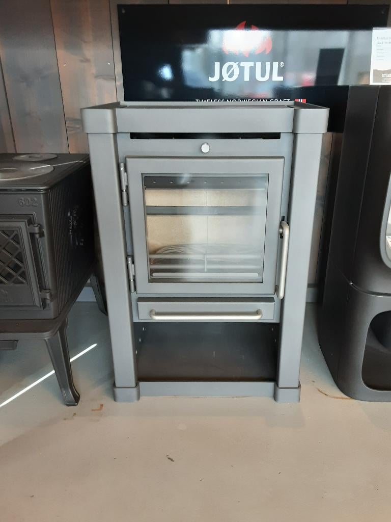 Houtkachel Reny Retro L Antraciet Showroommodel, Huis en Inrichting, Ophalen, Vrijstaand, Hout, Nieuw