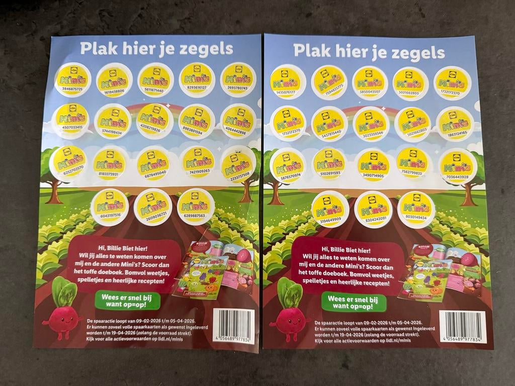 Lidl zegels - 2 volle spaarboekjes voor de kids, Lidl, Ophalen of Verzenden