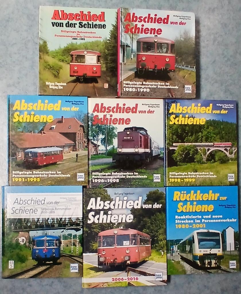 Boekenserie - Abschied von der Schiene, Ophalen, Gelezen, Wolfgang Fiegenbaum, Wolfgang Klee, Trein