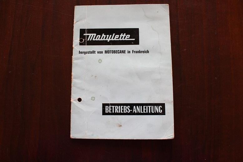 Mobylette Motobecane 1966 betriebs anleitung mofa bromfiets, Ophalen of Verzenden, Gebruikt