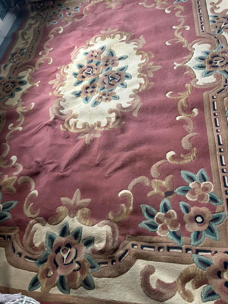 Vloerkleed 340x240 cm hoofdkleur Roze mooie grote 100 euro, 200 cm of meer, Ophalen of Verzenden, Zo goed als nieuw, 200 cm of meer