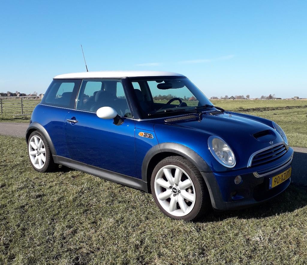 Mini 1.6 16V Cooper S 2003 Veel nieuwe onderdelen, Voorwielaandrijving, 4 cilinders, Leder en Stof, 163 pk