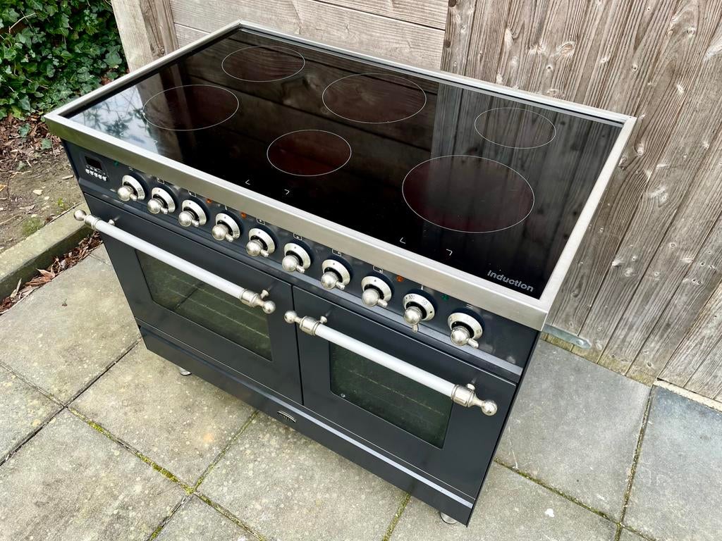 Uniek 100cm Boretti - Ilve Inductie fornuis - 6 zones, Witgoed en Apparatuur, Kookplaten, Ophalen of Verzenden, Zo goed als nieuw