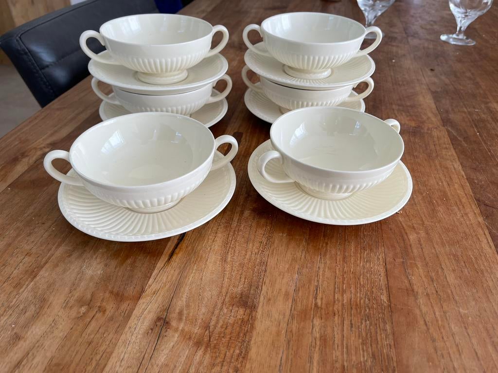 Wedgwood edme soepkom/soepkop met schotel, Ophalen of Verzenden, Zo goed als nieuw, Wedgwood, Kop(pen) en/of Schotel(s)