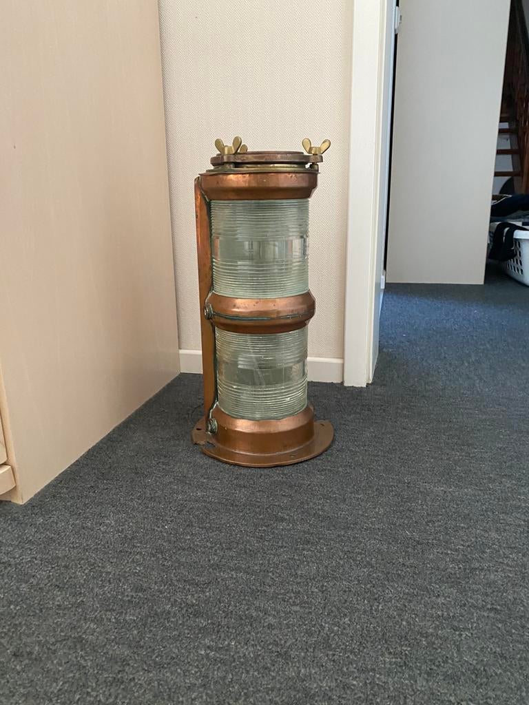 Mooie koperen scheepslamp - mooi koopje, Huis en Inrichting, Ophalen, Zo goed als nieuw
