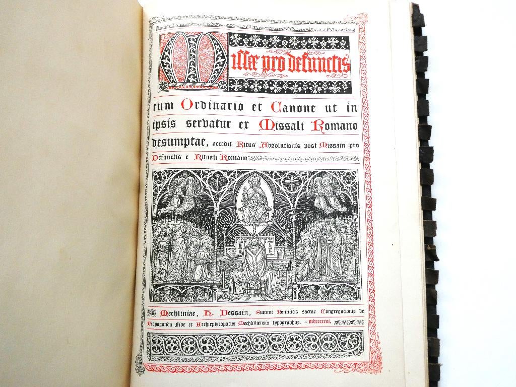 Missaal Missale Romano leer gebonden boek in het Latijn, Antiek en Kunst, Ophalen of Verzenden