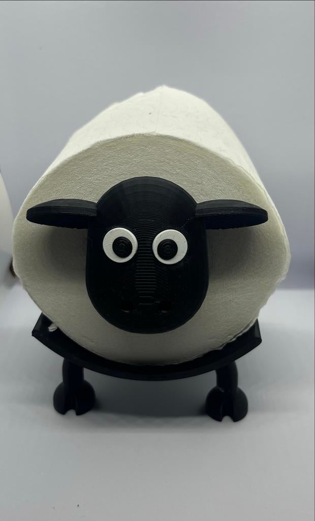 3D Geprinte Toiletrolhouder Schaap - Uniek & Speels, Ophalen of Verzenden, Nieuw, Zwart, Overige typen