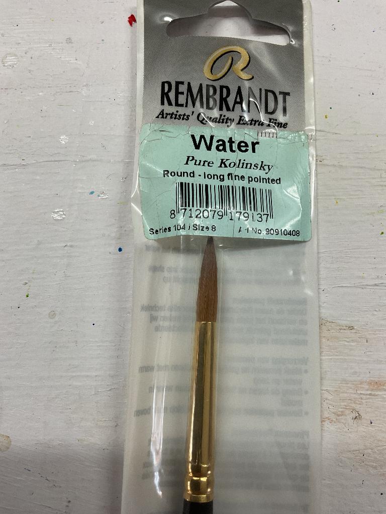 Rembrandt penseel pure kolinsky 8, Hobby en Vrije tijd, Verzenden, Nieuw, Penseel of Kwast