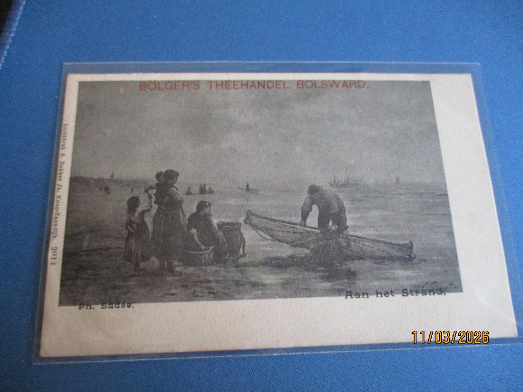 Bolgers Theehandel Bolsward, Verzamelen, Ophalen of Verzenden, Voor 1920, Ongelopen, Friesland