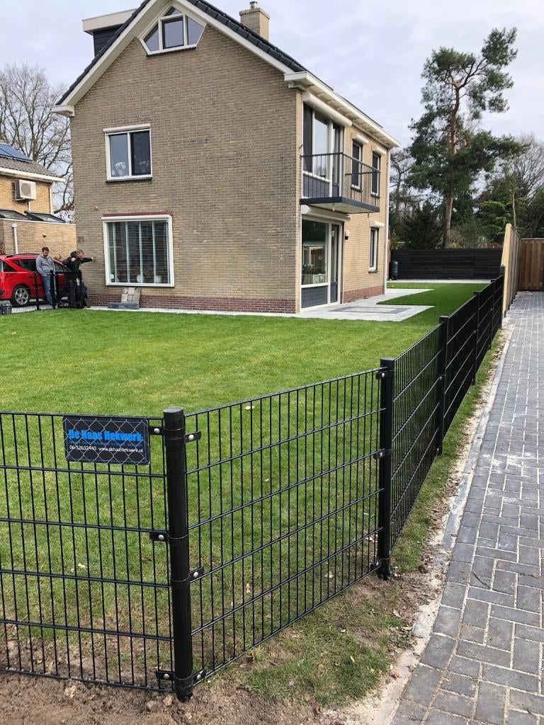 Dubbelstaafmat hekwerk NIEUW 100 cm Hoog COMPLEET (6/5/6), Ophalen, Nieuw, IJzer, Dubbelstaafmat hekwerk