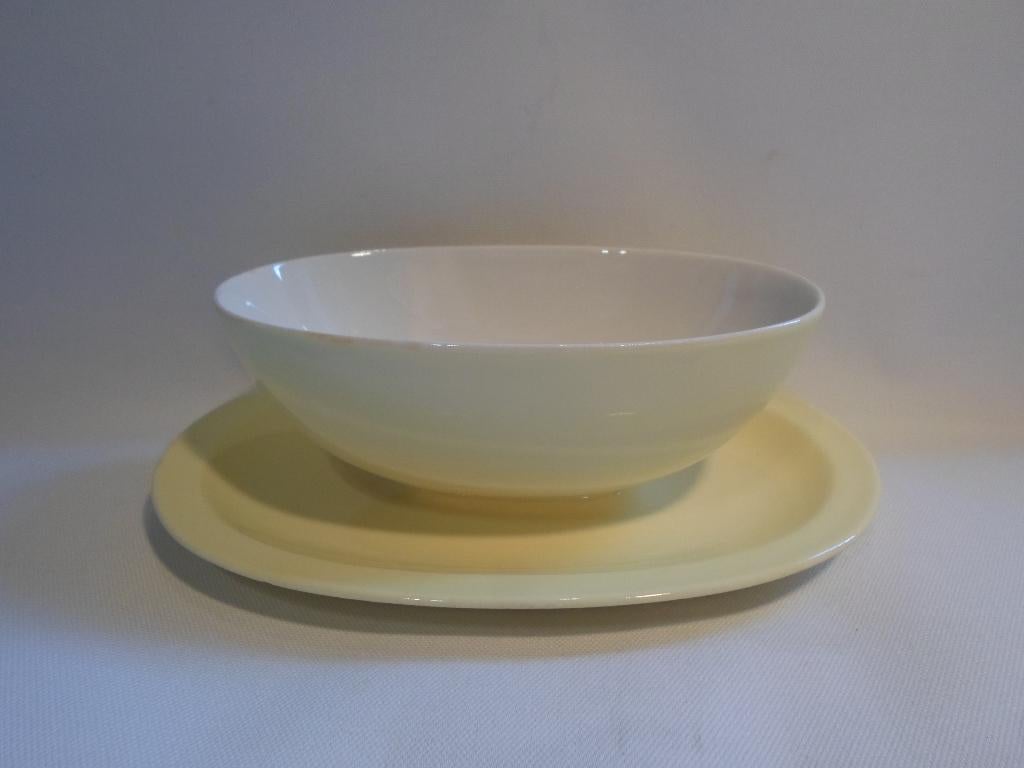 Pastel Schaal en Sauskom Sphinx P. Regout, Ophalen of Verzenden