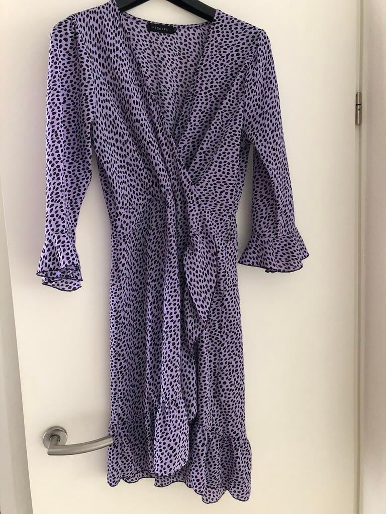 Terstal paars zwart jurkje mt S als nieuw, Kleding | Dames, Ophalen of Verzenden, Zo goed als nieuw, Paars, Boven de knie