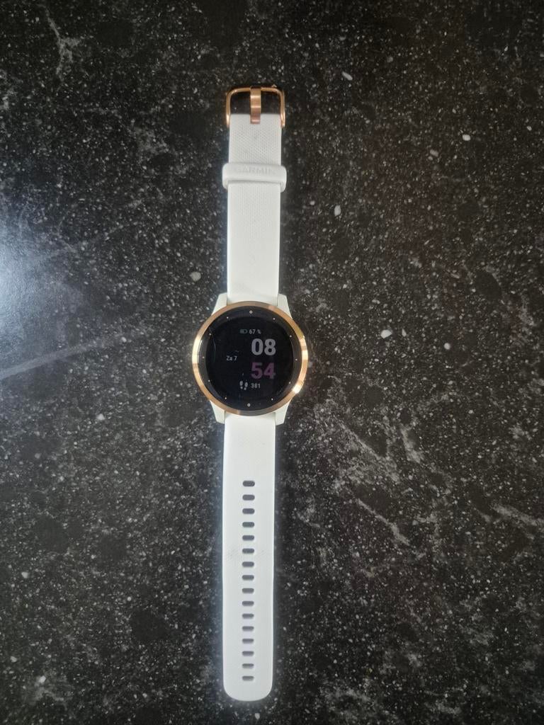 Garmin Vivoactive 4S Smartwatch - Wit/Roségoud, Sieraden, Tassen en Uiterlijk, Smartwatches, Wit, Garmin, GPS, Ophalen of Verzenden