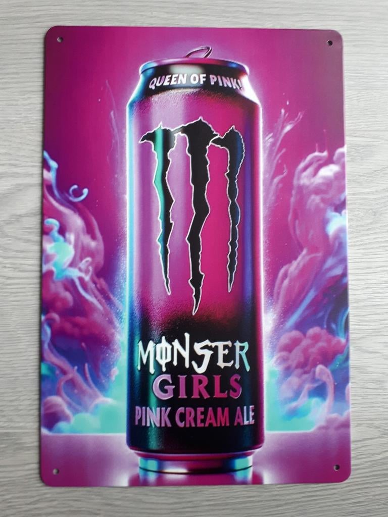 Monster Energy Drink 20x30 cm Reclamebord, Ophalen of Verzenden, Nieuw, Reclamebord