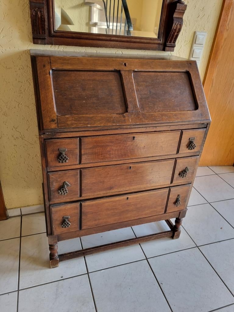 Antiek bureau/secretaire, Huis en Inrichting, Kasten | Secretaires, Ophalen, Gebruikt