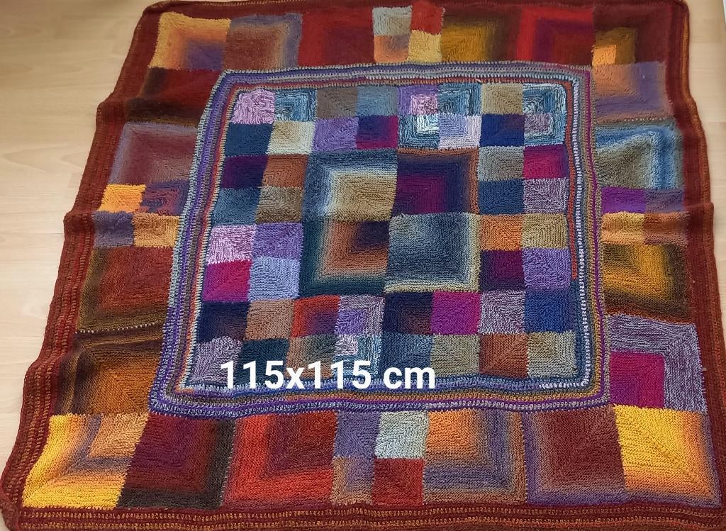 Wollen lappendeken, Ophalen of Verzenden, Gebruikt