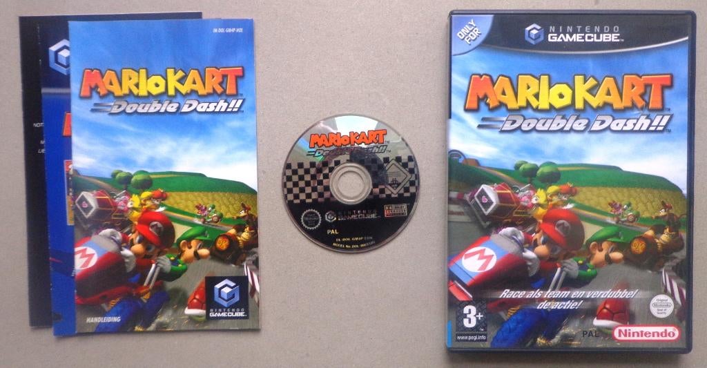 Mario Kart Double Dash voor de Nintendo GameCube Compleet, Racen en Vliegen, Ophalen of Verzenden, Zo goed als nieuw, 3 spelers of meer