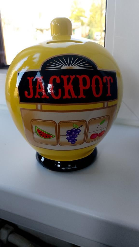 Hallmark Jackpot Spaarpot - Uniek verzamelobject, Ophalen of Verzenden, Zo goed als nieuw, Steen, Aardewerk of Keramiek, Overige thema's