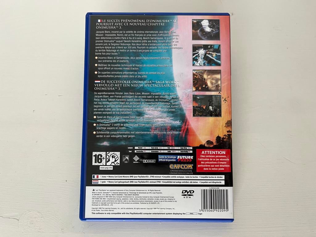 Onimusha 3 voor PlayStation 2, Avontuur en Actie, Gebruikt, T, Ophalen of Verzenden