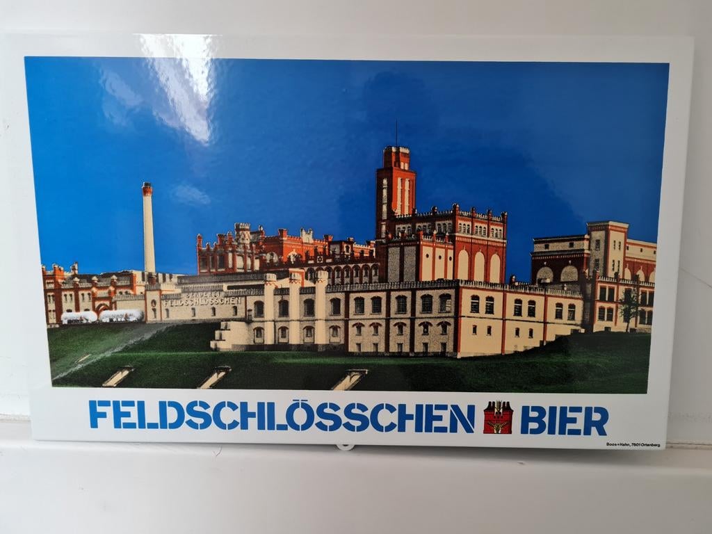 Emaille bord Schlosschen, Ophalen of Verzenden, Gebruikt, Reclamebord