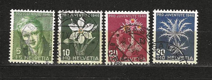 Zwitserland 475-478, Ophalen of Verzenden, Gestempeld