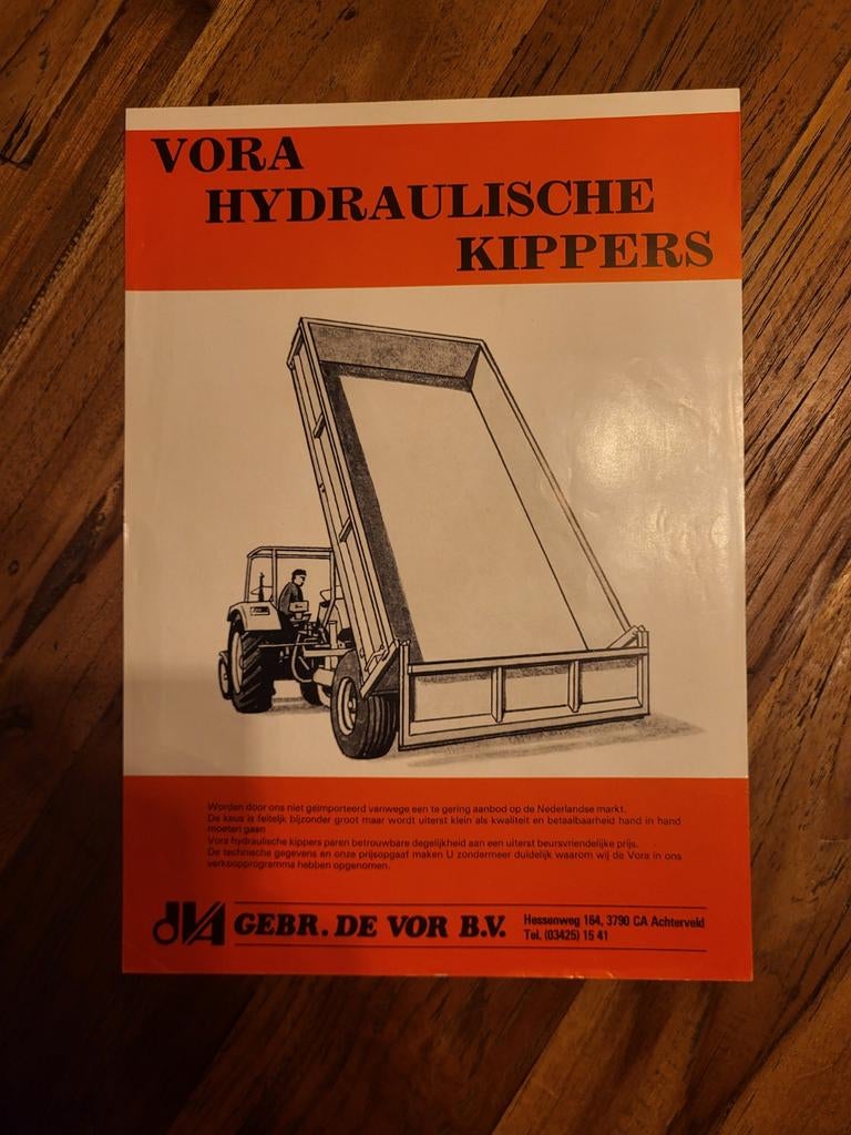 tractor folder VORA hydraulische kippers, Ophalen of Verzenden, Zo goed als nieuw