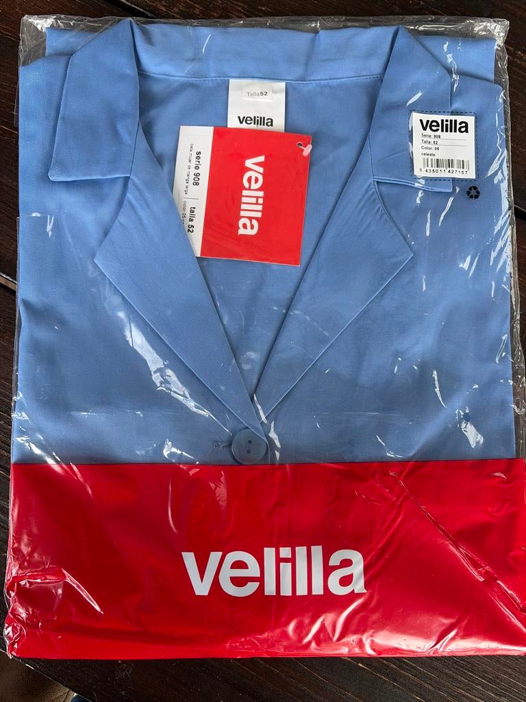 Velilla stofjas , lichtblauw, maat 52, nieuw, Ophalen of Verzenden, Nieuw, Blauw, Overige halswijdtes