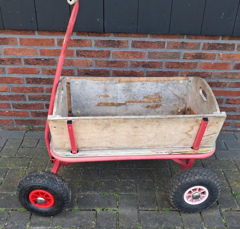 Stevige bolderkar met luchtbanden - Ideaal voor uitjes!, Ophalen, Gebruikt