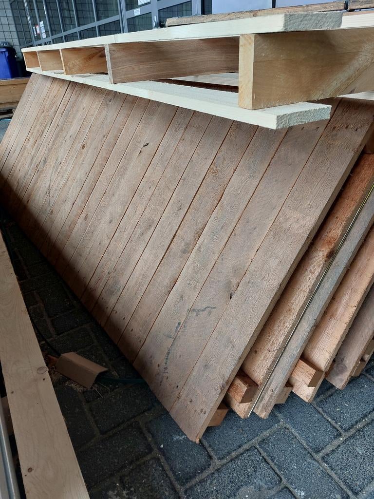 Stelling houten borden, Ophalen of Verzenden, Minder dan 180 cm, Planken