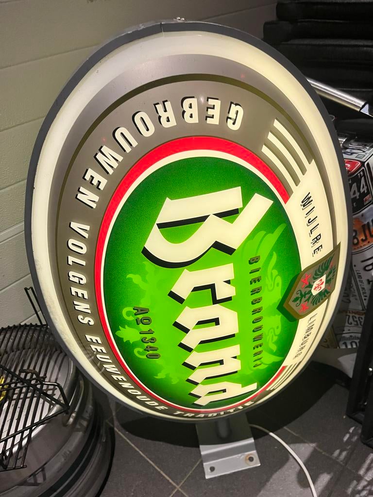 Brand Bier Lichtreclame - Dubbelzijdig, Verzamelen, Ophalen, Zo goed als nieuw, Brand