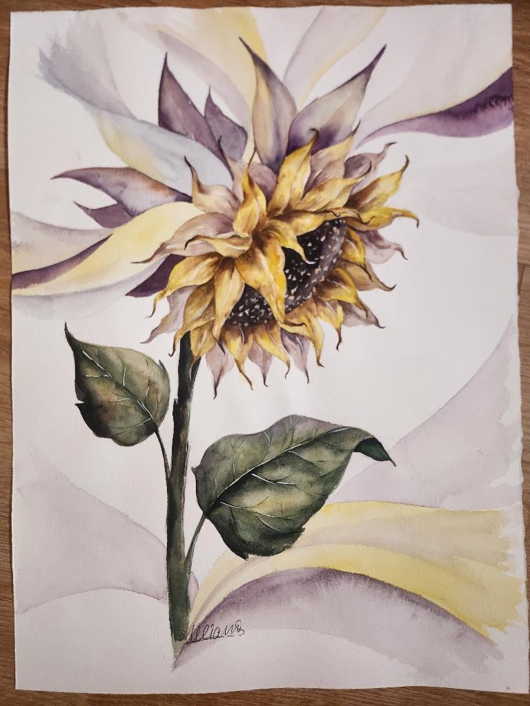 Original watercolour painting, Hobby en Vrije tijd, Schilderen, Ophalen of Verzenden, Nieuw, Waterverf