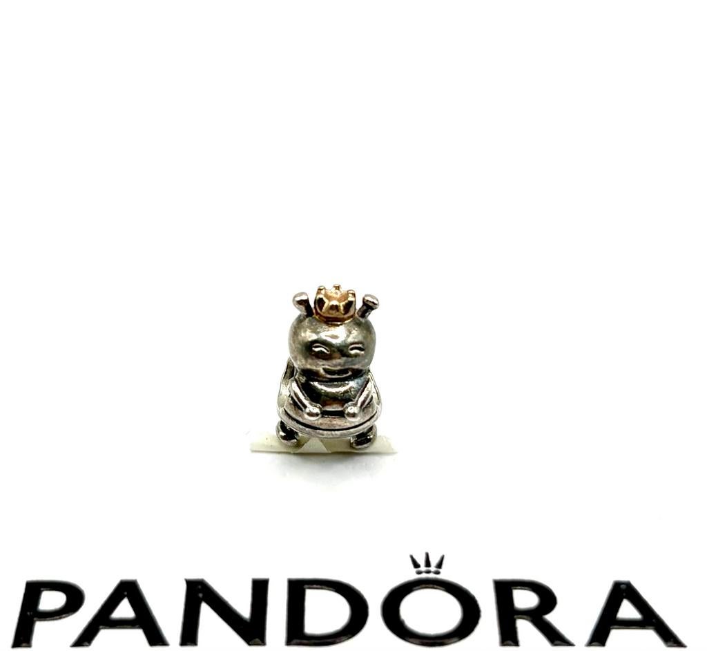 Echte pandora bedel bij met goud detail, Sieraden, Tassen en Uiterlijk, Bedels, Ophalen of Verzenden, Zo goed als nieuw, Goud