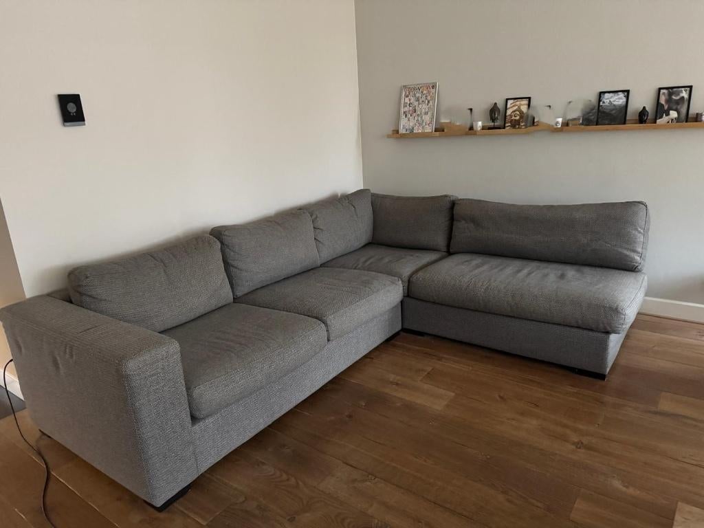 Keijser&Co Modulebank "Spoom" Grijs 2,5+2, Ophalen, Gebruikt, 150 tot 200 cm, Hoekbank