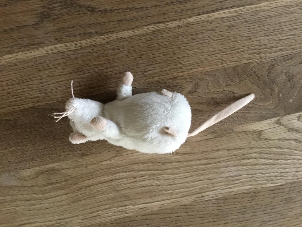 Schattige witte knuffelmuis, Ophalen, Muis, Gebruikt, Overige merken
