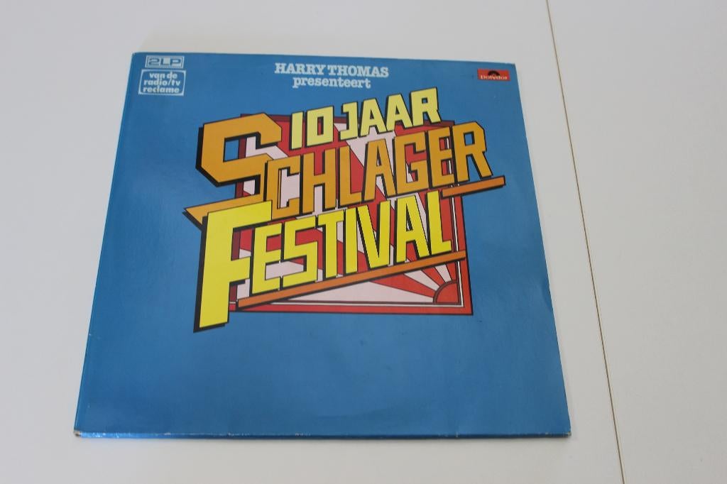 2 LP's 10 jaar Schlagerfestival, Ophalen of Verzenden, Gebruikt, 12 inch, Nederlandstalig