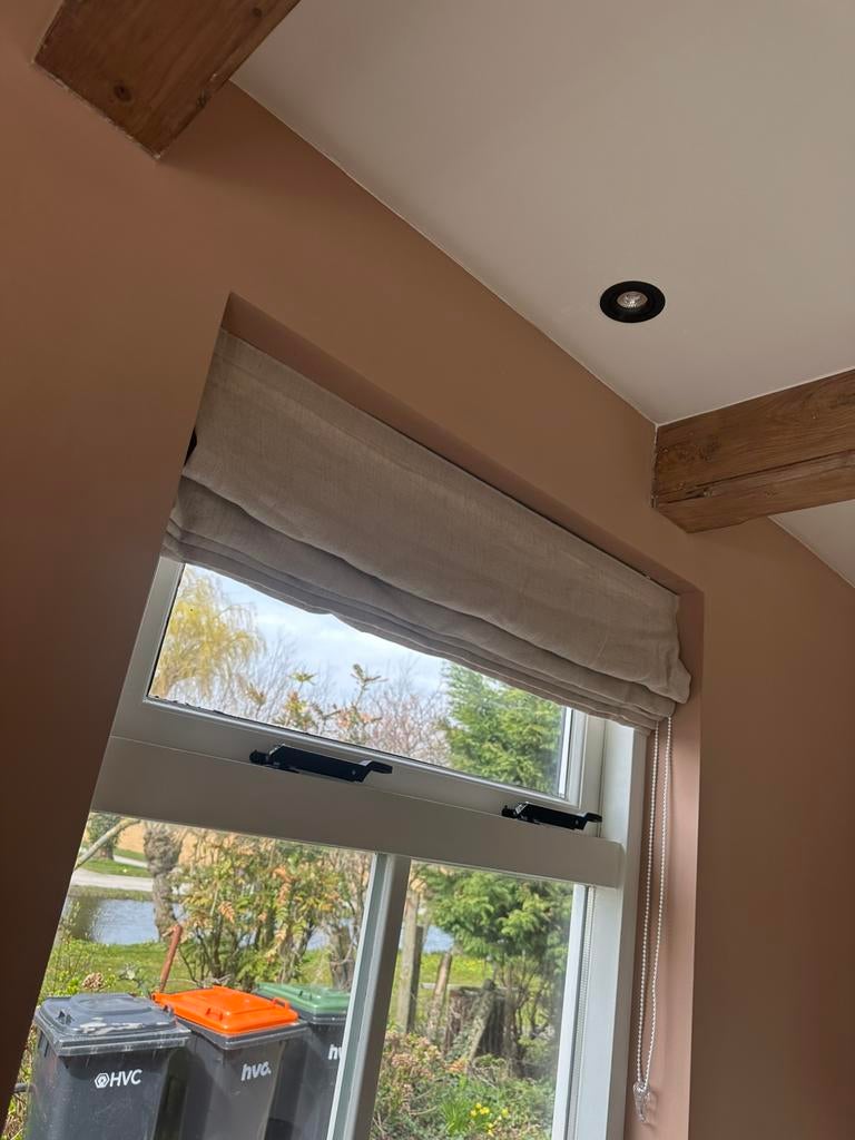 Vouwgordijn mees naturel, Ophalen, Beige, Nieuw, 50 tot 100 cm