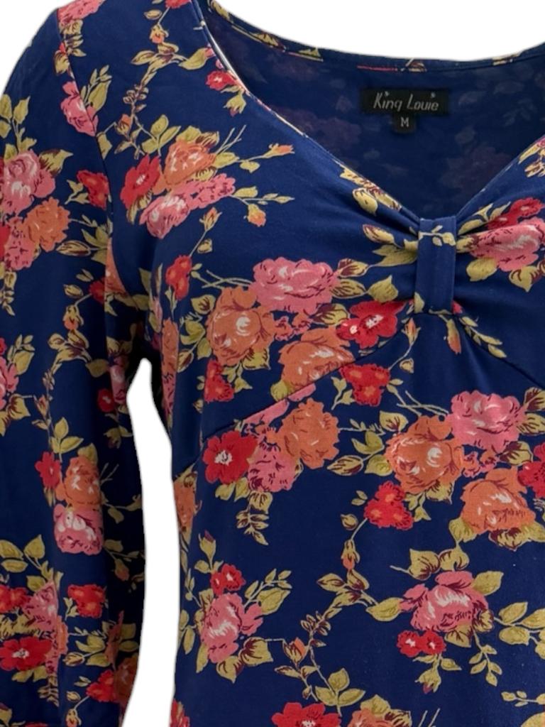 King Louie jurk S, Blauw, Ophalen of Verzenden, Zo goed als nieuw, Knielengte