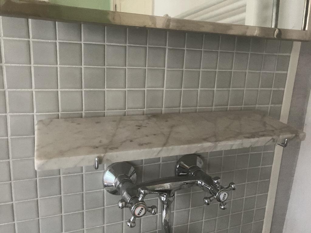 Marmeren planchet / wandplank 13x45x2 cm, Ophalen of Verzenden, Zo goed als nieuw, Steen, Wastafel