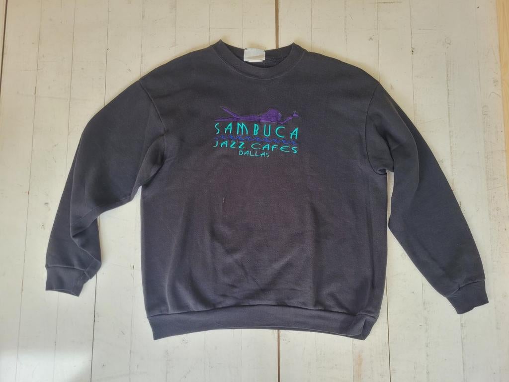 SAMBUCA Jazz Café Dallas Texas Vintage 90s Trui Sweater Lee, Ophalen of Verzenden, Zo goed als nieuw, Maat 56/58 (XL), Overige kleuren
