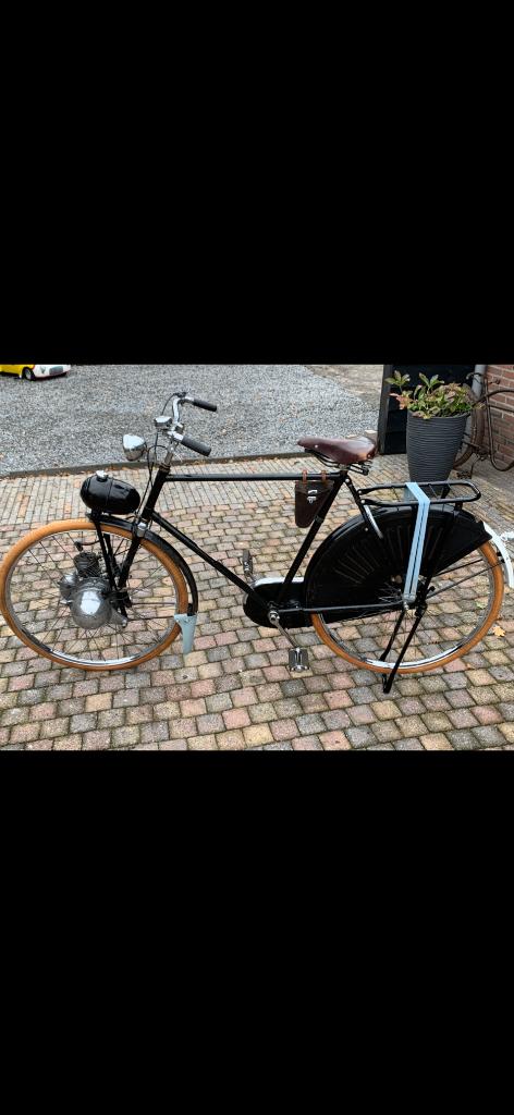Oldtimer bromfiets Wing Wheel met Gruno 1951 fiets, Fietsen en Brommers, Brommers | Oldtimers, Ophalen, Overige merken