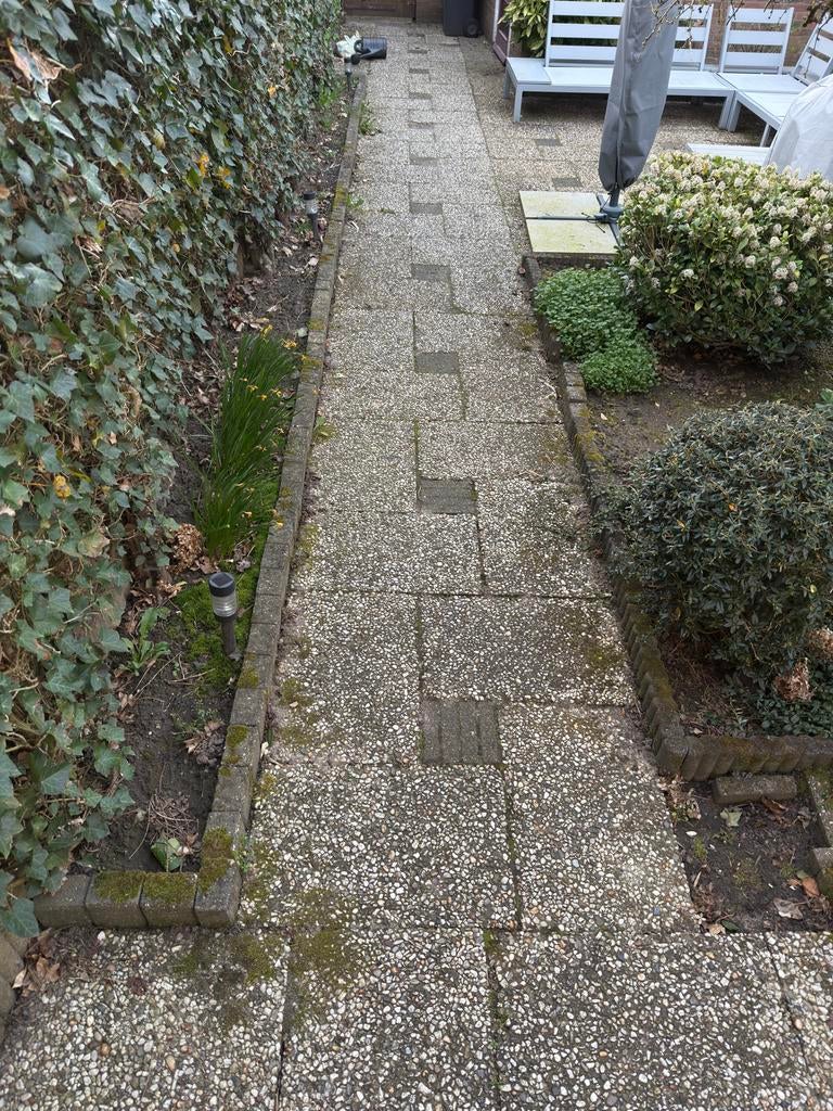 GRATIS 50 m2 grind tegels!, Ophalen of Verzenden, Zo goed als nieuw, Beton, Terrastegels