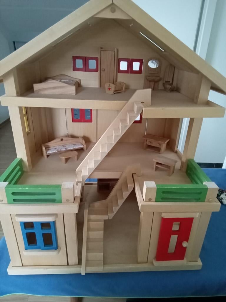 poppenhuis hout, Ophalen, Gebruikt, Poppenhuis