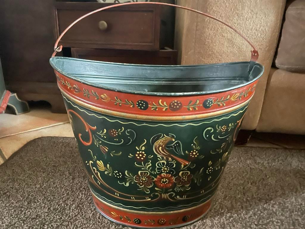 hindeloopen hand geschilderd emmer, Ophalen of Verzenden, Zo goed als nieuw