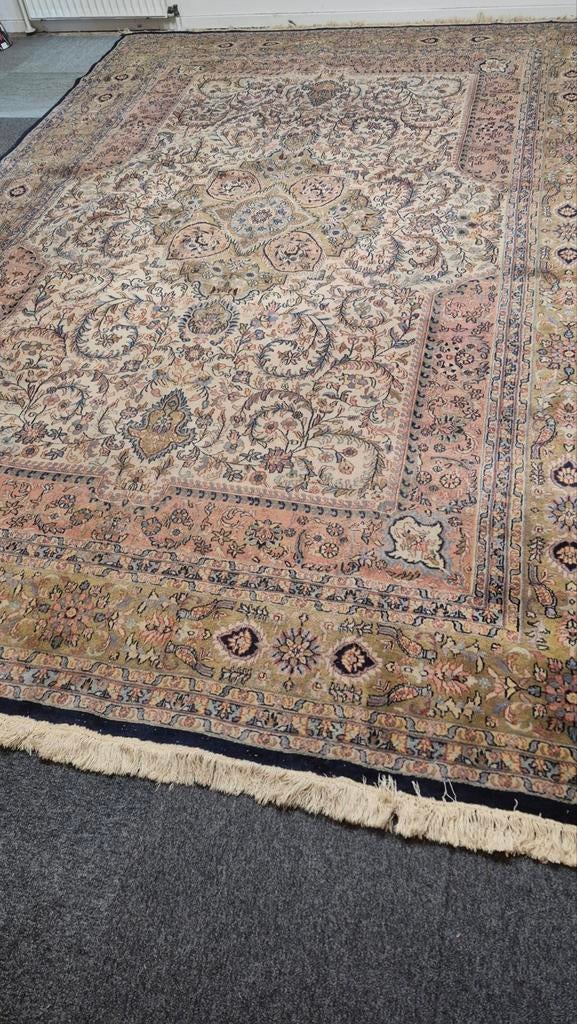 Groot Perzisch tapijt 350x250 wol kirman iran handgeknoopt, 200 cm of meer, Ophalen of Verzenden, Zo goed als nieuw, 200 cm of meer