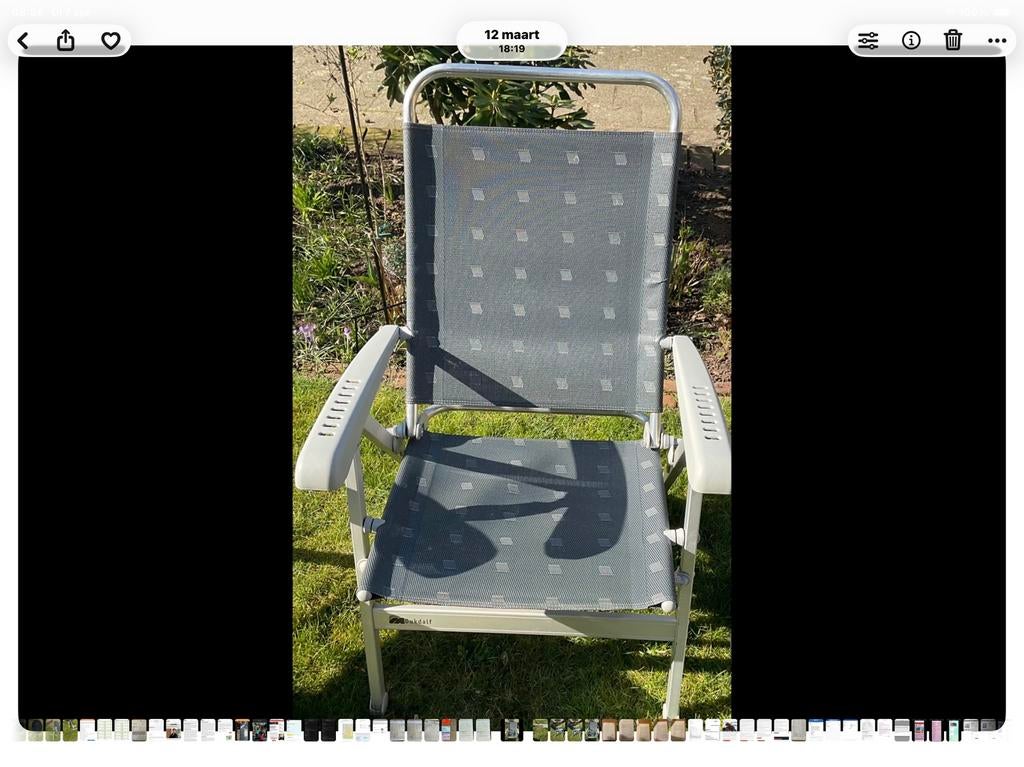 Dukdalf Campingstoel, Ophalen, Zo goed als nieuw, Aluminium