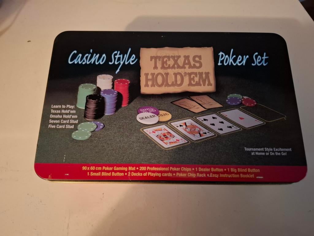 Casino Style Texas Hold'em Poker Set, Ophalen, Minder dan 500 stukjes, Nieuw, Overige typen